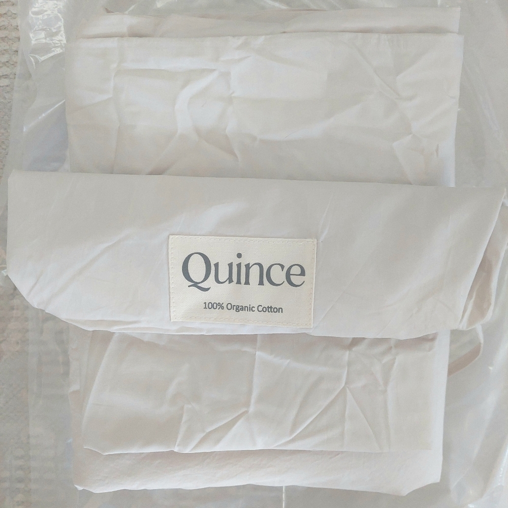 Quince 100% Organic Cotton Percale Sand Duvet & Shams! Queen (570) - Picture 8 of 14